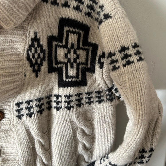 Pendleton x Free People Cream and Black Wool Cardigan - Picture 4 of 6